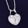 Collier Pendentif Cœur Serrure Doré - 6