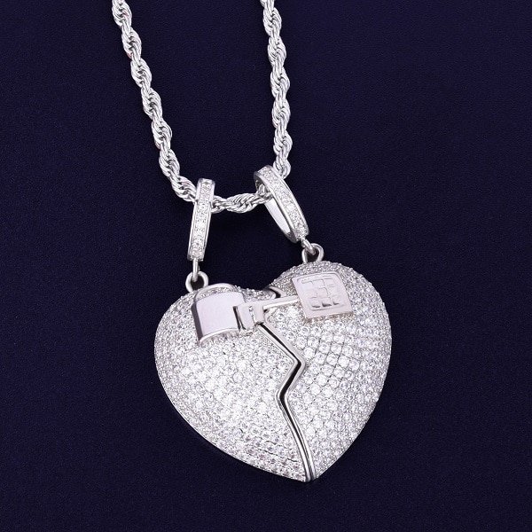 Pendentif Cœur à Serrure Doré - 6