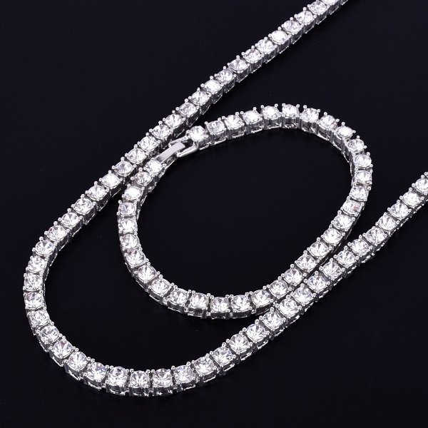 Tennis Necklace and Bracelet Set - 3
