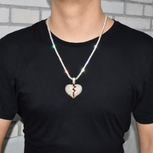 Collier Cœur Brisé Lettres Doré - 6