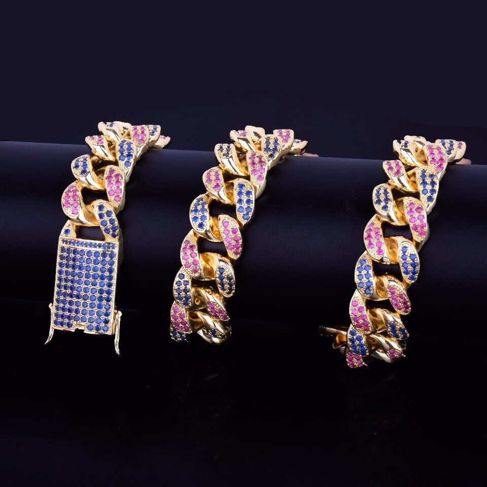 Colorful Cuban Miami Zircon Necklace - 3