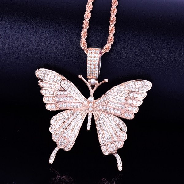 Collier & Pendentif Papillon en Zircon