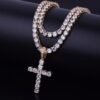 Ensemble Croix & Collier Tennis 3mm - 6