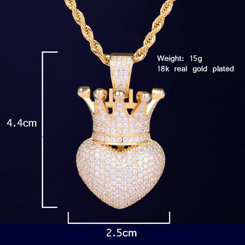 Crown Heart Pendant - 3