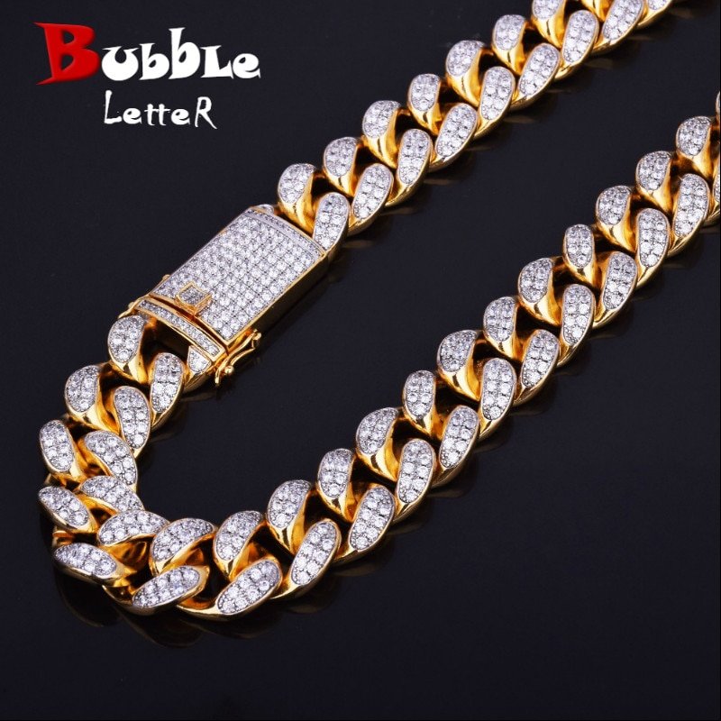 Cuban Link Chain Necklace Gold - 1
