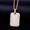 Collier Pendentif Carré en Zircon pour Hommes - 6