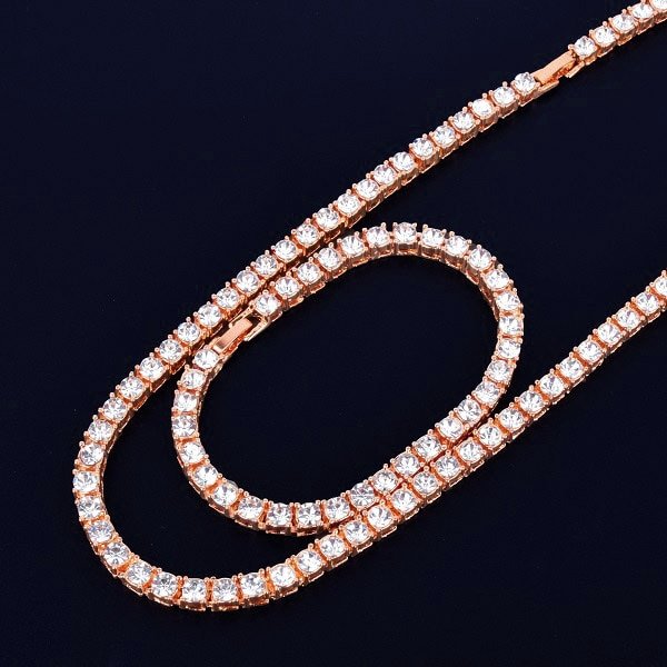 Tennis Necklace and Bracelet Set - 9