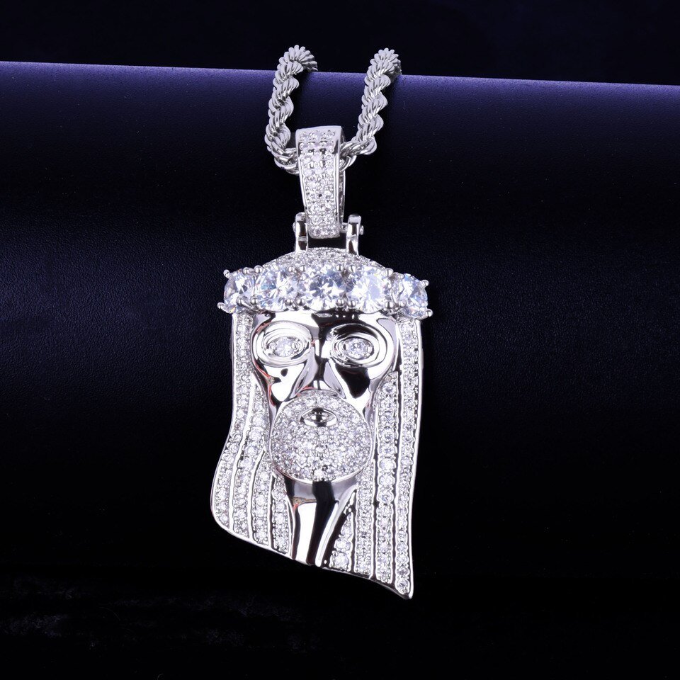 Jesus Head Pendant Necklace - 2