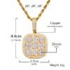Collier Pendentif Carré Doré - 4