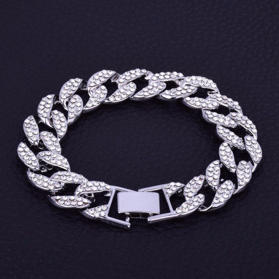 Cubic Zirconia Cuban Bracelet - 4
