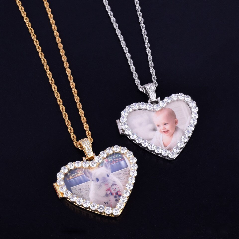 Gold Heart Photo Pendant - 3