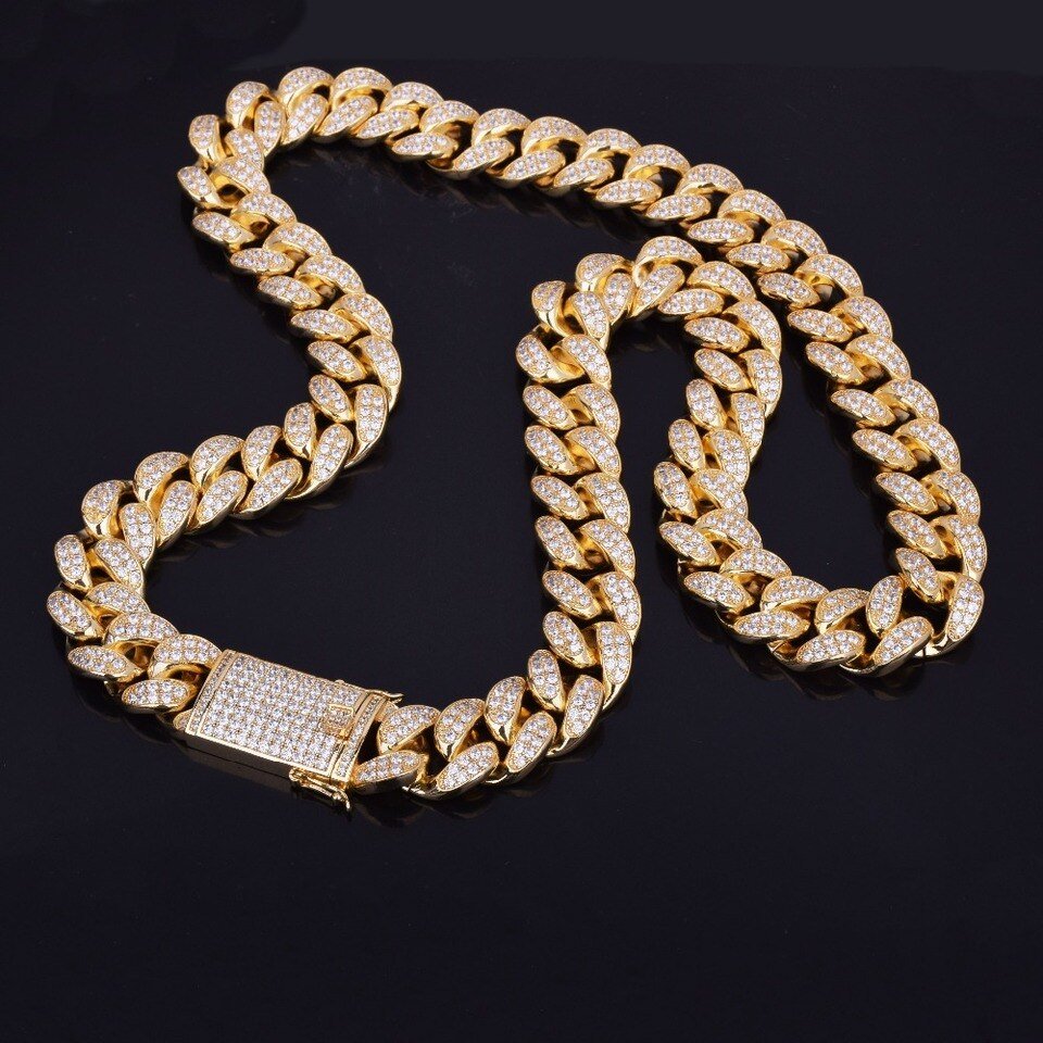 Cuban Link Chain Necklace Gold - 8