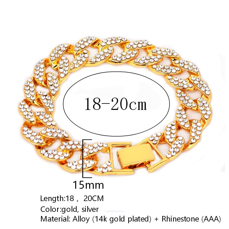 Cubic Zirconia Cuban Bracelet - 3