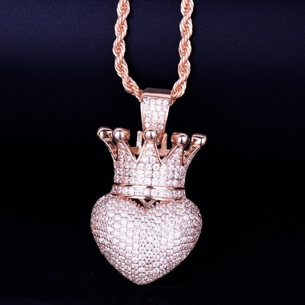 Crown Heart Pendant - 8