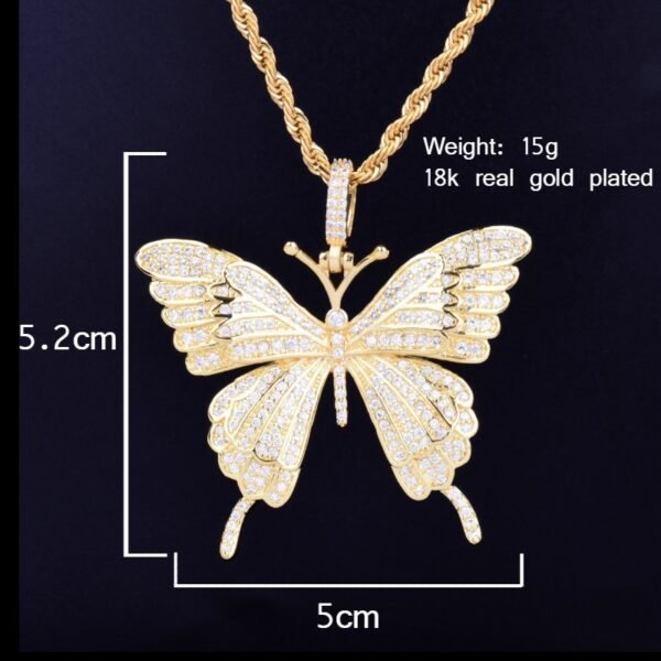 Collier & Pendentif Papillon en Zircon - 2