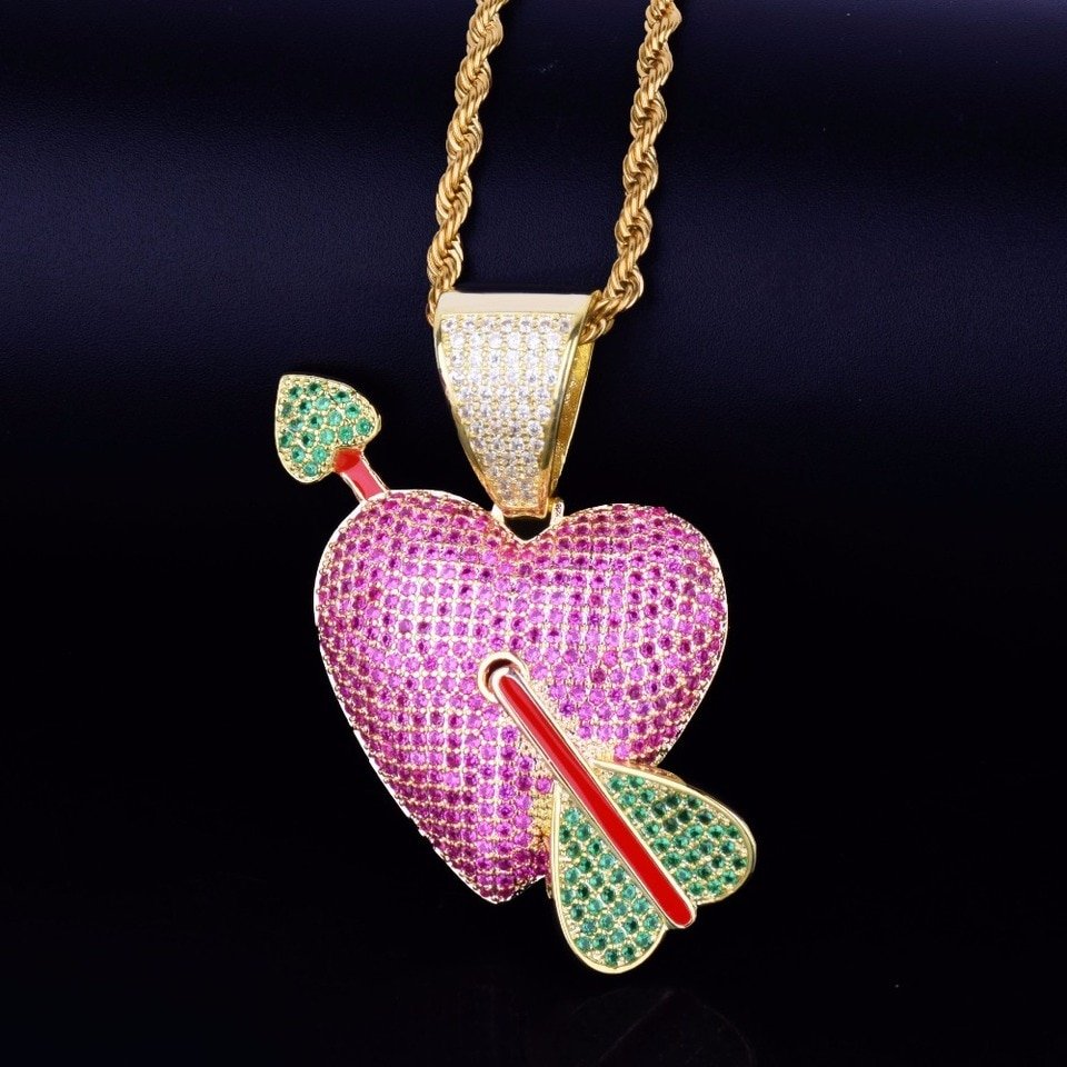 Heart Arrow Zircon Pendant - 3