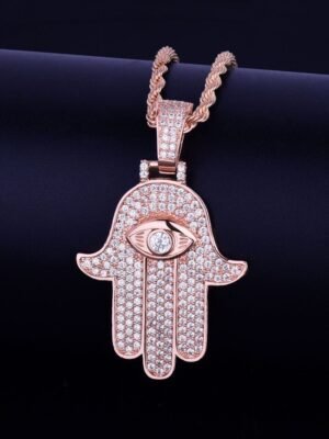 Hand Pendant with Gemstones