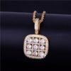 Collier Pendentif Carré Doré