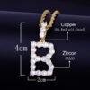 Collier & Pendentif Lettres en Zircon - 5