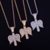 Collier Pendentif Croix Ailée Doré - 2