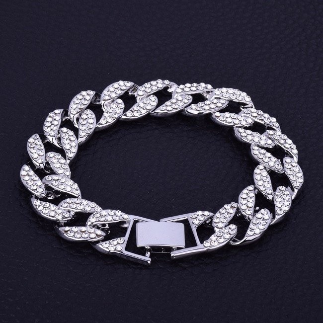 Cubic Zirconia Cuban Bracelet - 2