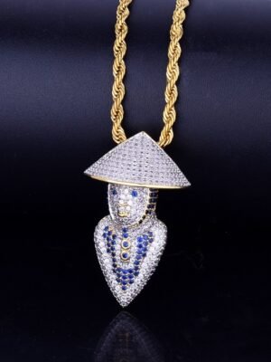 Gold Character Pendant Necklace