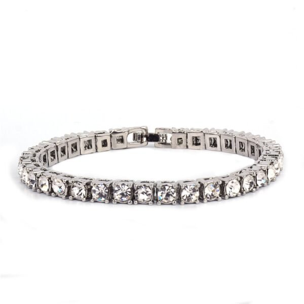 Bracelet pour hommes en alliage doré avec strass - 9