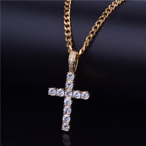 Pendentif Croix Doré - 3