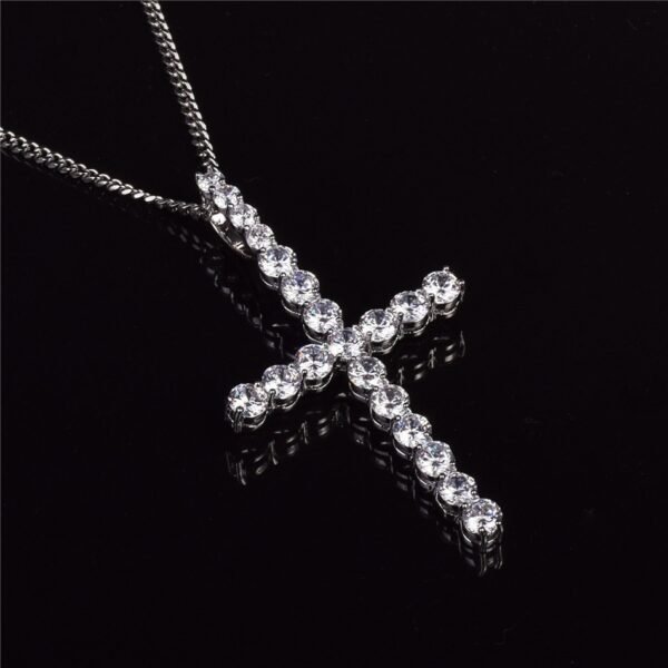 Pendentif Croix Zircon Doré - 3