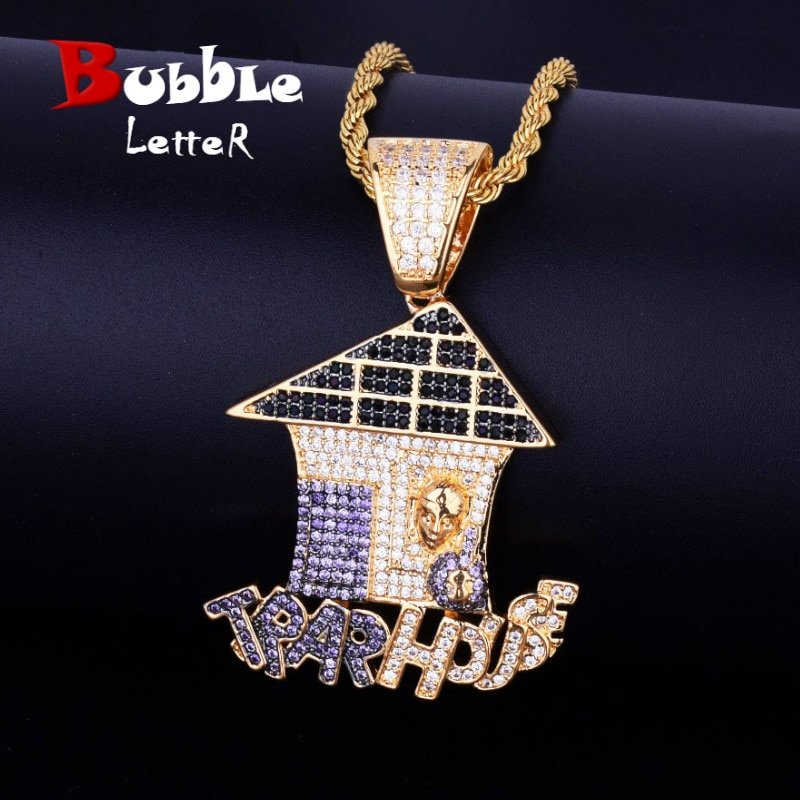 Christmas House Pendant Necklace - 1