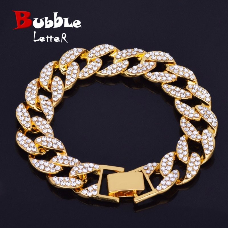 Cubic Zirconia Cuban Bracelet - 1