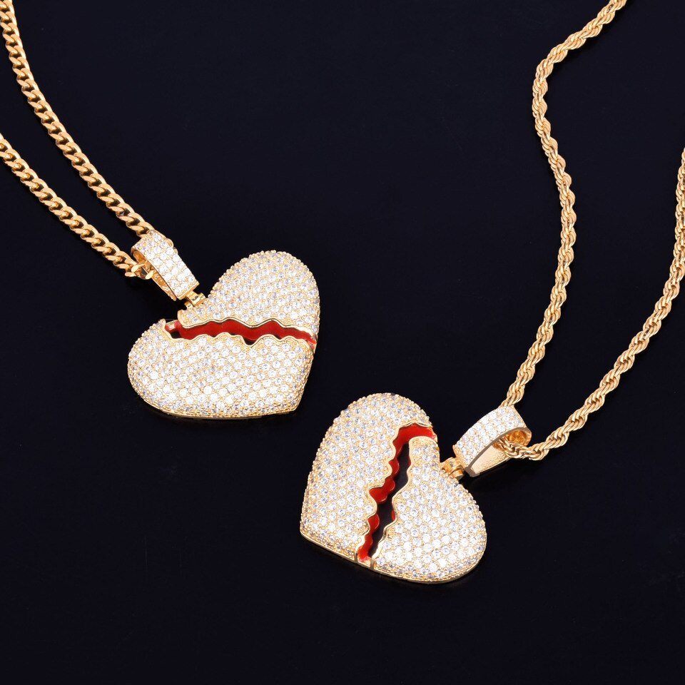 Broken Heart Pendant Necklace - 6