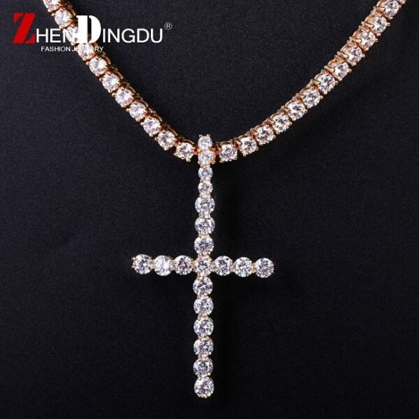 Pendentif Croix Tennis - 7