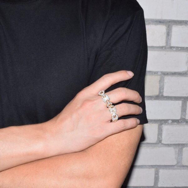 Bague Cubaine Lettres Dorées pour Hommes - 3