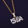 Gold Letter Pendant Necklace - 2