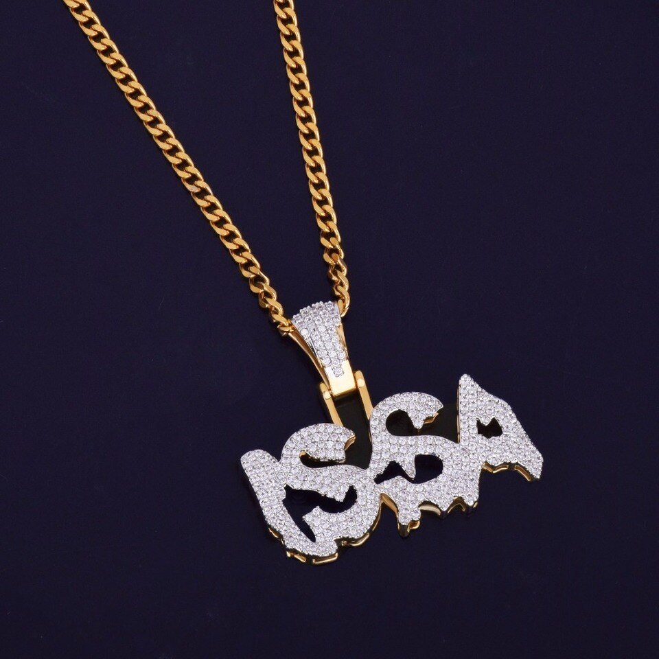 Gold Letter Pendant Necklace - 2