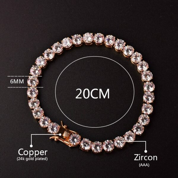 Bracelet Tennis Homme en Zircon 3mm-4mm - 3