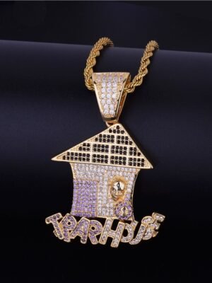 Christmas House Pendant Necklace