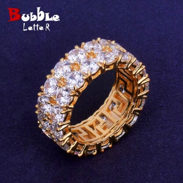 Bague Solitaire Double Rangée - 1