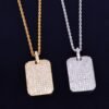 Collier Pendentif Carré en Zircon pour Hommes - 5