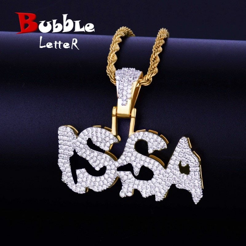 Gold Letter Pendant Necklace - 1