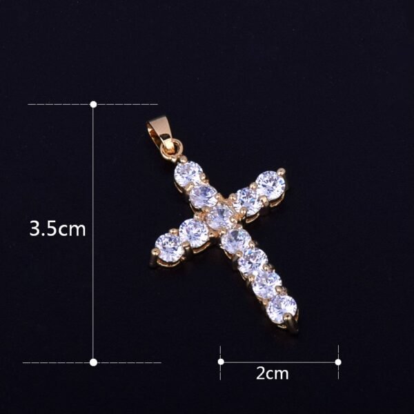 Pendentif Croix Dorée - 5