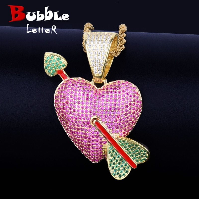 Heart Arrow Zircon Pendant - 1