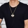 Collier Cœur Brisé Lettres Doré - 2