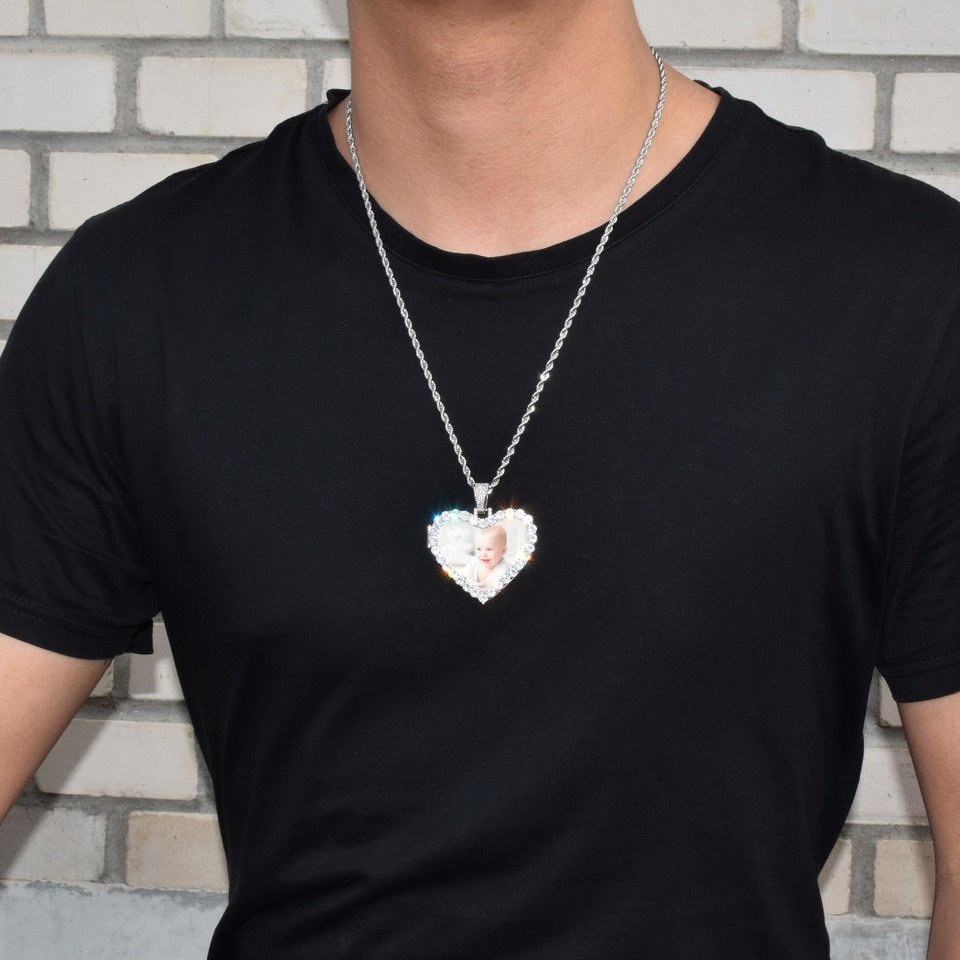 Gold Heart Photo Pendant - 2