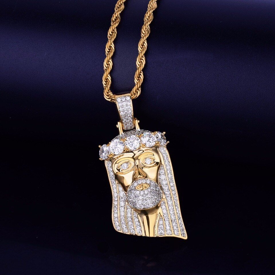 Jesus Head Pendant Necklace - 5