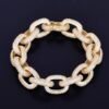 Cuban Round Zircon Bracelet - 1