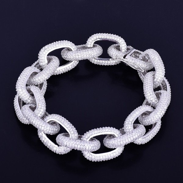 Bracelet Cubain Rond en Zircon pour Hommes - 4