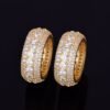 Bague en cuivre doré avec zircon pour homme - 5