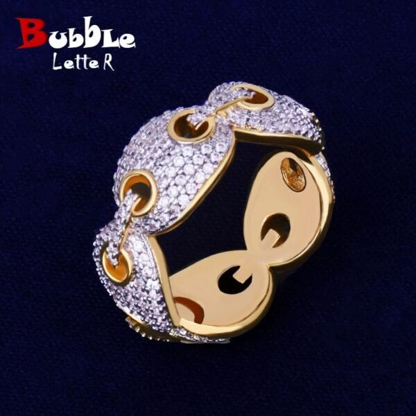 Bague Cubaine Lettres Dorées pour Hommes - 1